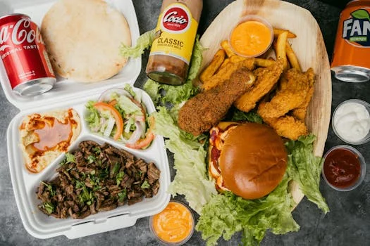 chicken combo meal with fries and drink